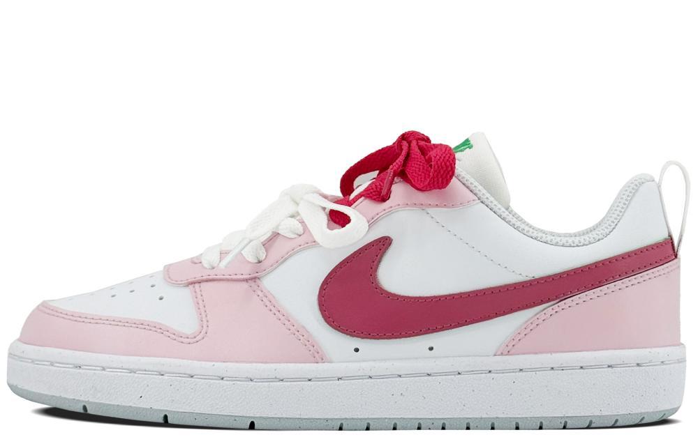 Nike Court Borough Anti Slip Wear Resistant Low Top Skateboard Shoes GS Goddess Pink
