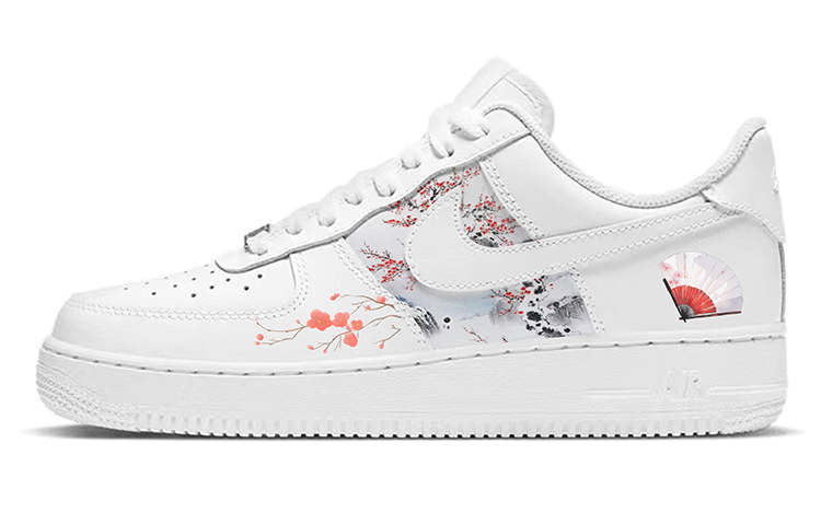 Nike Air Force 1 Low-Top Skateboard Shoes Men's Pure White