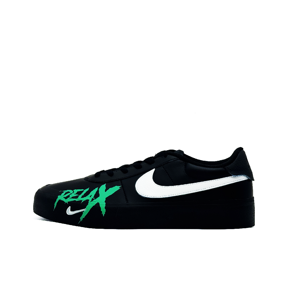 Nike Court Shot Ultra Mobile Infinity Abrasion Resistant Low Top Skateboard Shoes Men's Black Green