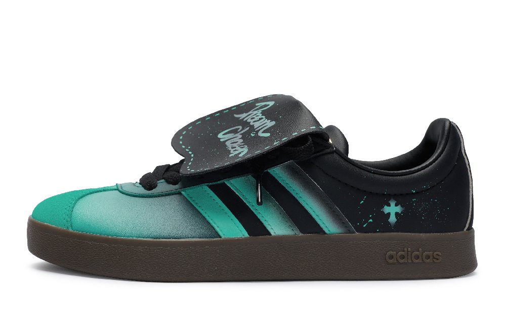 Adidas Neo Vl Court 811 Manufacturing, Dreamy Galaxy Low Top Skateboard Shoes Unisex Black Green