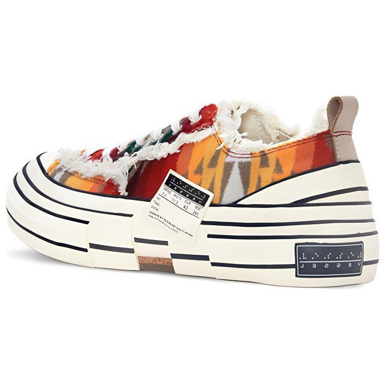 VESSEL G.O.P. Lows Colored Figuredstripe Low-Top Skateboard Shoes Unisex Orange Green Pastel