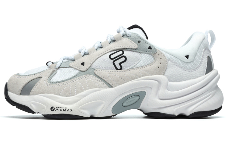 FILA FUSION Cushioned Slip Resistant Abrasion Resistant Low Top Chunky Sneakers Men's FILA White
