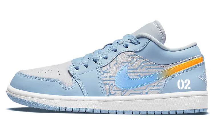 Jordan Air Jordan 1 Low Top Vintage Basketball Shoes Women's Blue