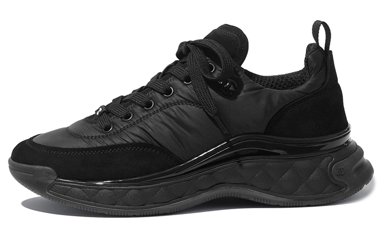 CHANEL Shock Absorbers With Slip Resistant Features Low Top Casual Shoes Women's Black