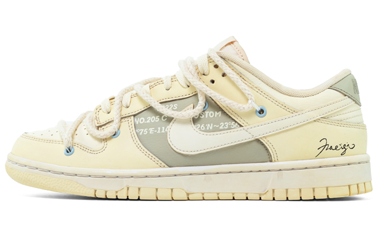 Nike Dunk Retro 'Coconut Milk' Warm Wear-Resistant Lightweight Low-Top Skateboard Shoes Men's Beige Yellow