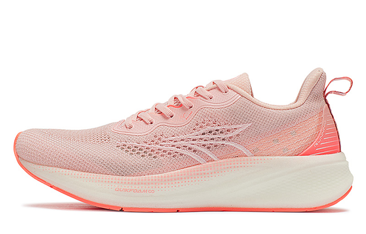 361° QU!KFOAM Cushioning Breathable Wear Resistant Slip Resistant Low Top Running Shoes Men's Soft Peach Pink