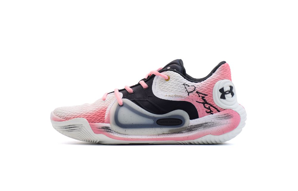 Under Armour Spawn 2 Tai Chi Yin Yang Low-Top Vintage Basketball Shoes Unisex Black Pink