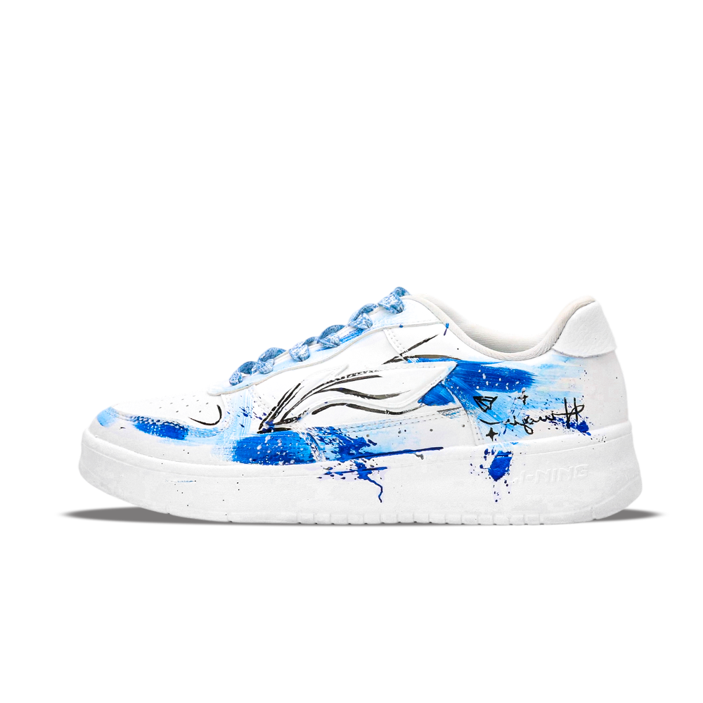 LiNing Pontoon Boats Cushioning, Wear Resistant Low Top Skateboard Shoes Unisex Blue