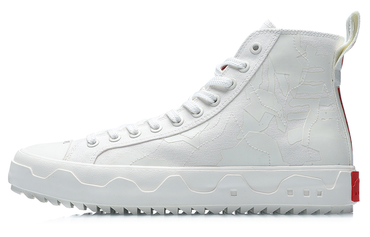LiNing CF High-Top Skateboard Shoes Unisex Ivory