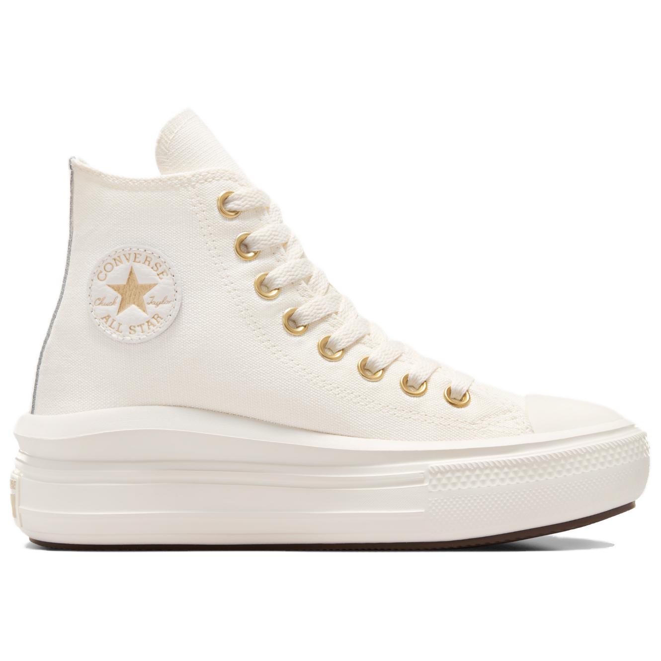 Chuck Taylor All Star Converse Move Platform High Gs 'Tonal Canvas - Egret Metallic Light Gold'