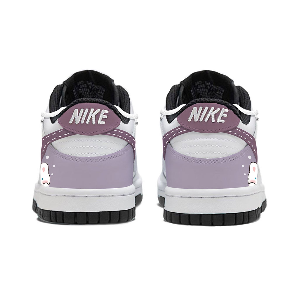 Nike Dunk Abrasion Resistant Low Top Skateboard Shoes Women's Purple White купить в интернет-магазине Yoocart с быстрой доставкой по России.