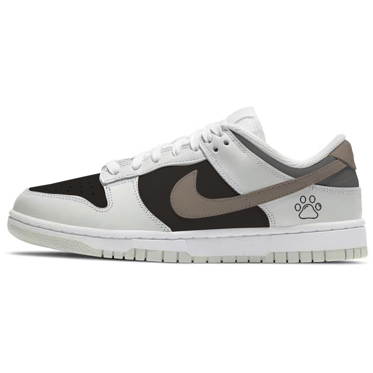 Nike Dunk Panda Paw, Reverse Mocha Slip Resistant Low Top Skateboard Shoes Women's Gray Brown