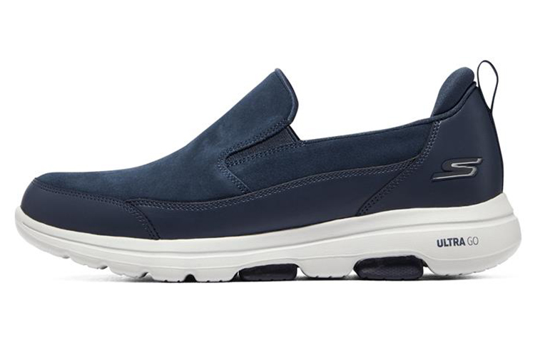 Skechers Go Walk 5 Cushioning Anti-Slip And Wear-Resistant Low-Top Casual Shoes Men's Navy