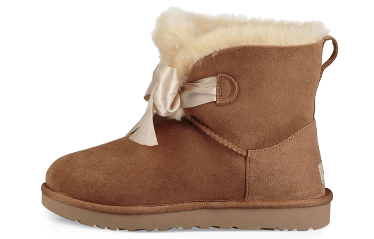 UGG Gita Bow Mini Fleece Lined Brown Women's