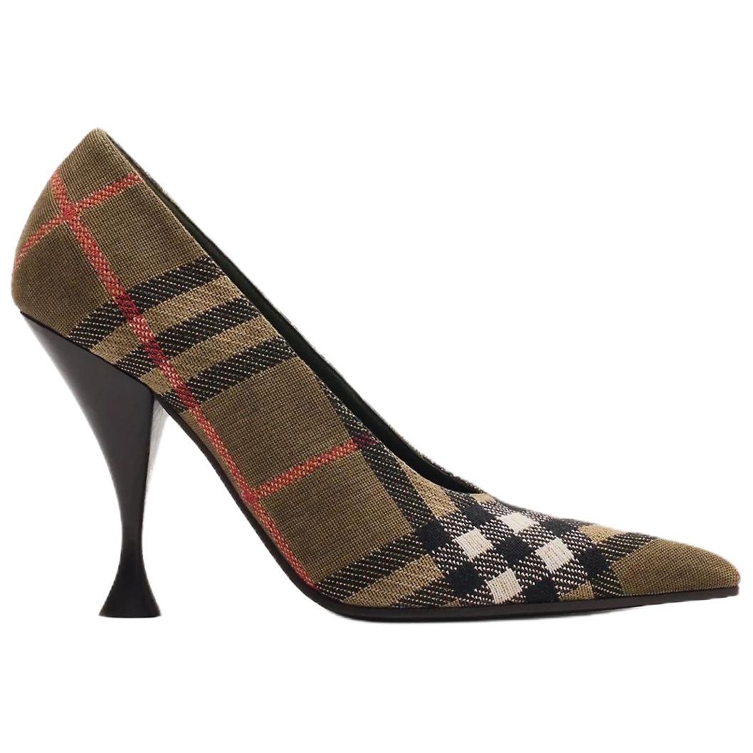 Burberry Cameo Slim Heel High Heels 9cm Women's Brown