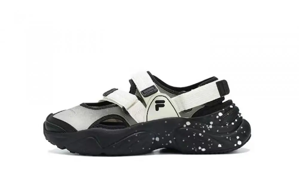 FILA FUSION Conch Mary Jane, Vast Stars Beach Sandals Women's Black White Gray