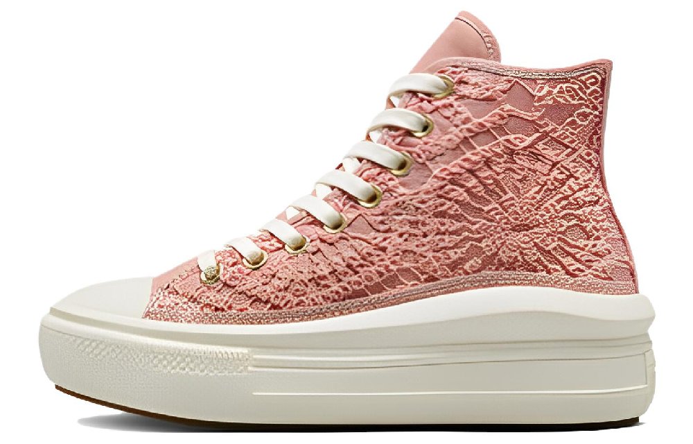 Converse Chuck Taylor All Star Move Platform Hi Daisy Cord Rust Pink Women's