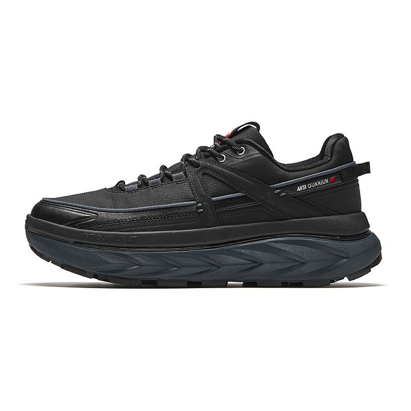 Anta Open Mountain V2 Cushioned Slip-Resistant Low-Top Trekking Shoes Men's Black