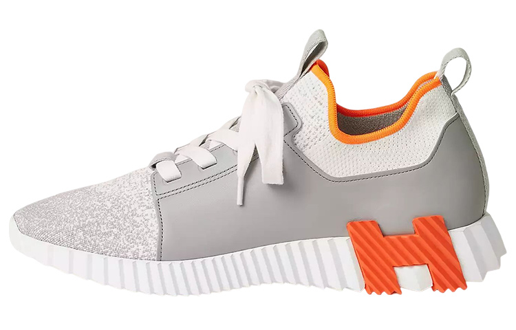 HERMES Depart Low-Top Sports Casual Shoes Men's White Gray