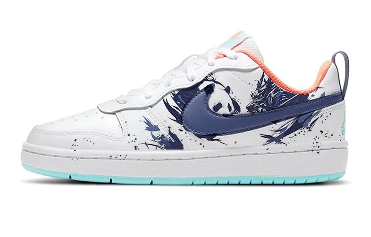 Nike Court Borough Low Low-Top Skateboard Shoes GS White Blue