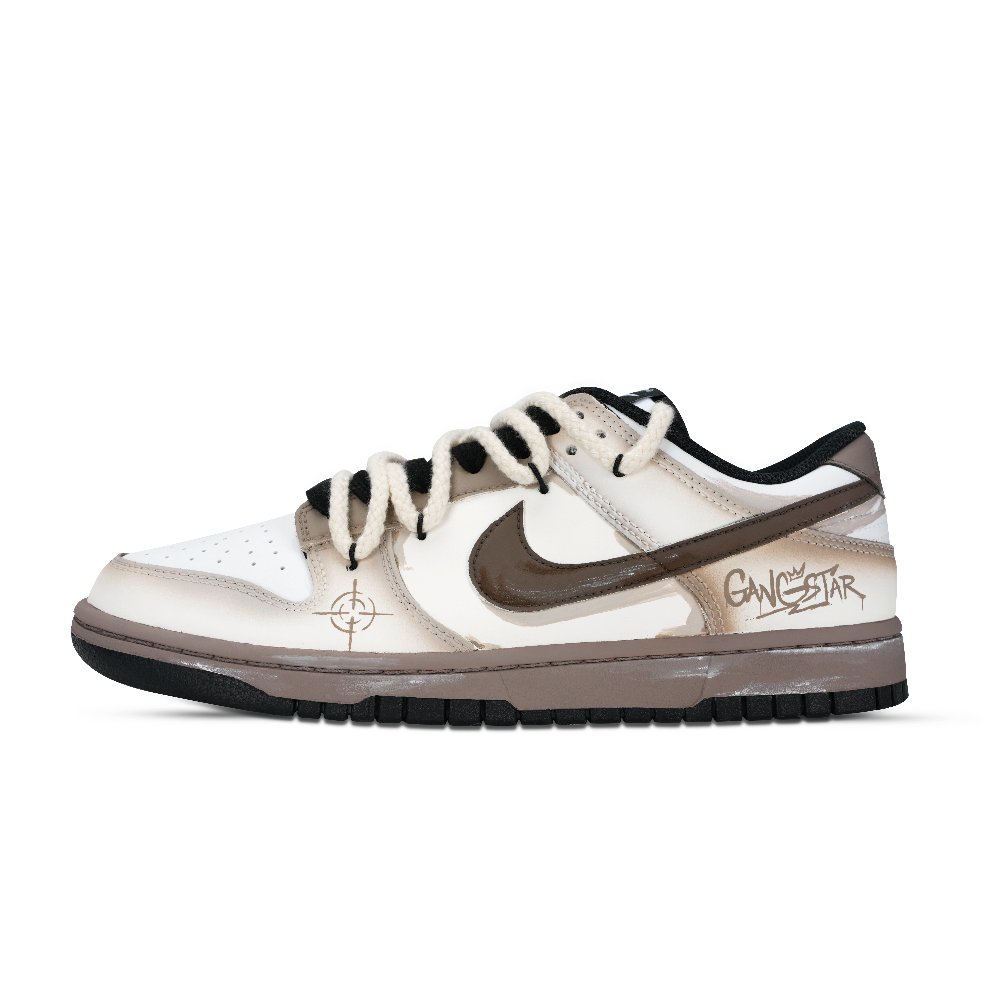 Nike Dunk Anti Slip Wear Resistant Low Top Skateboard Shoes Unisex Brown