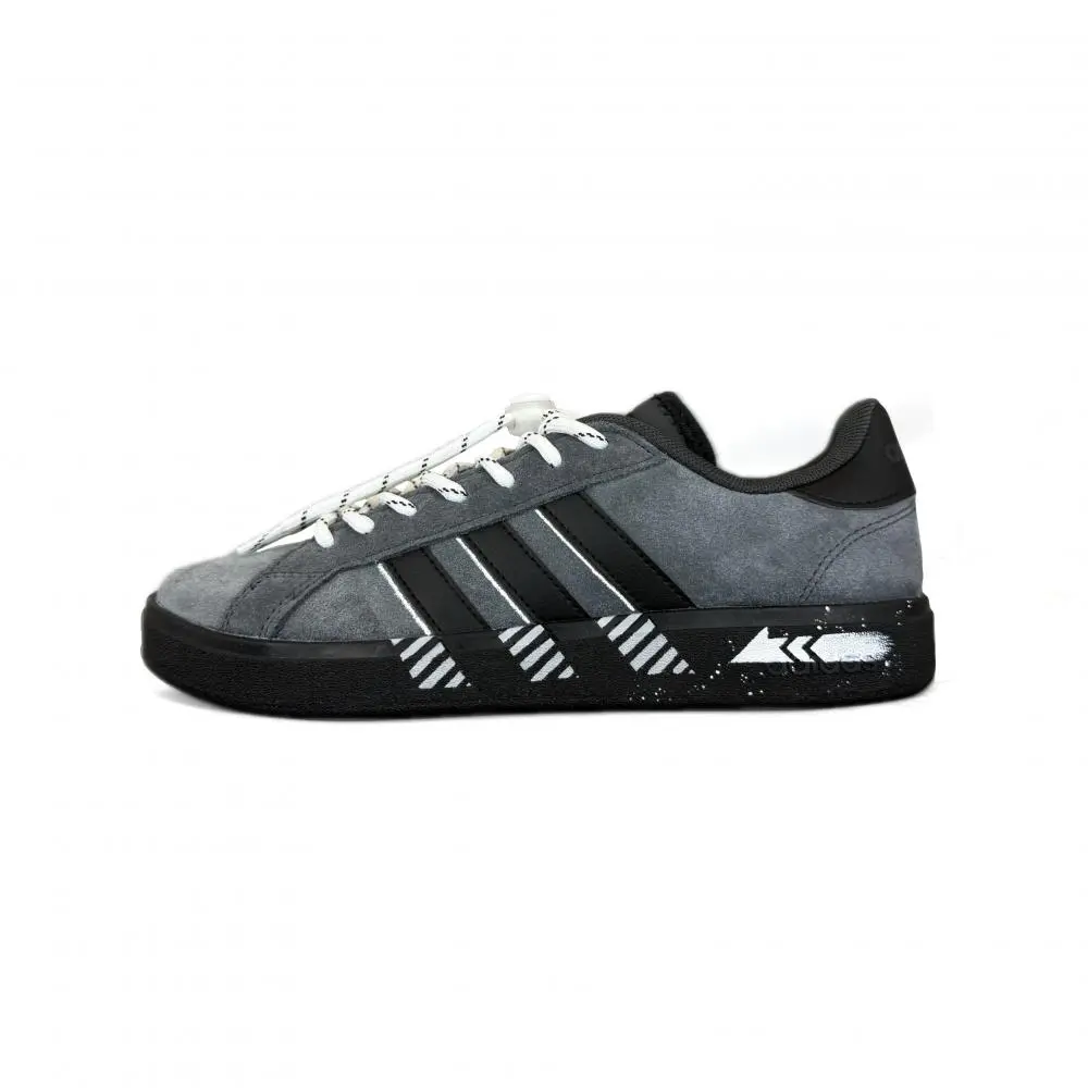 Adidas GRAND COURT Cushioning, Wear Resistant Low top Skateboard Shoes Unisex Black White Gray