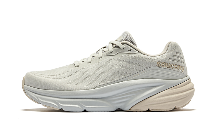 Saucony Cushioning Abrasion Resistant Breathable Low Top Casual Running Shoes Men's Gray SS24
