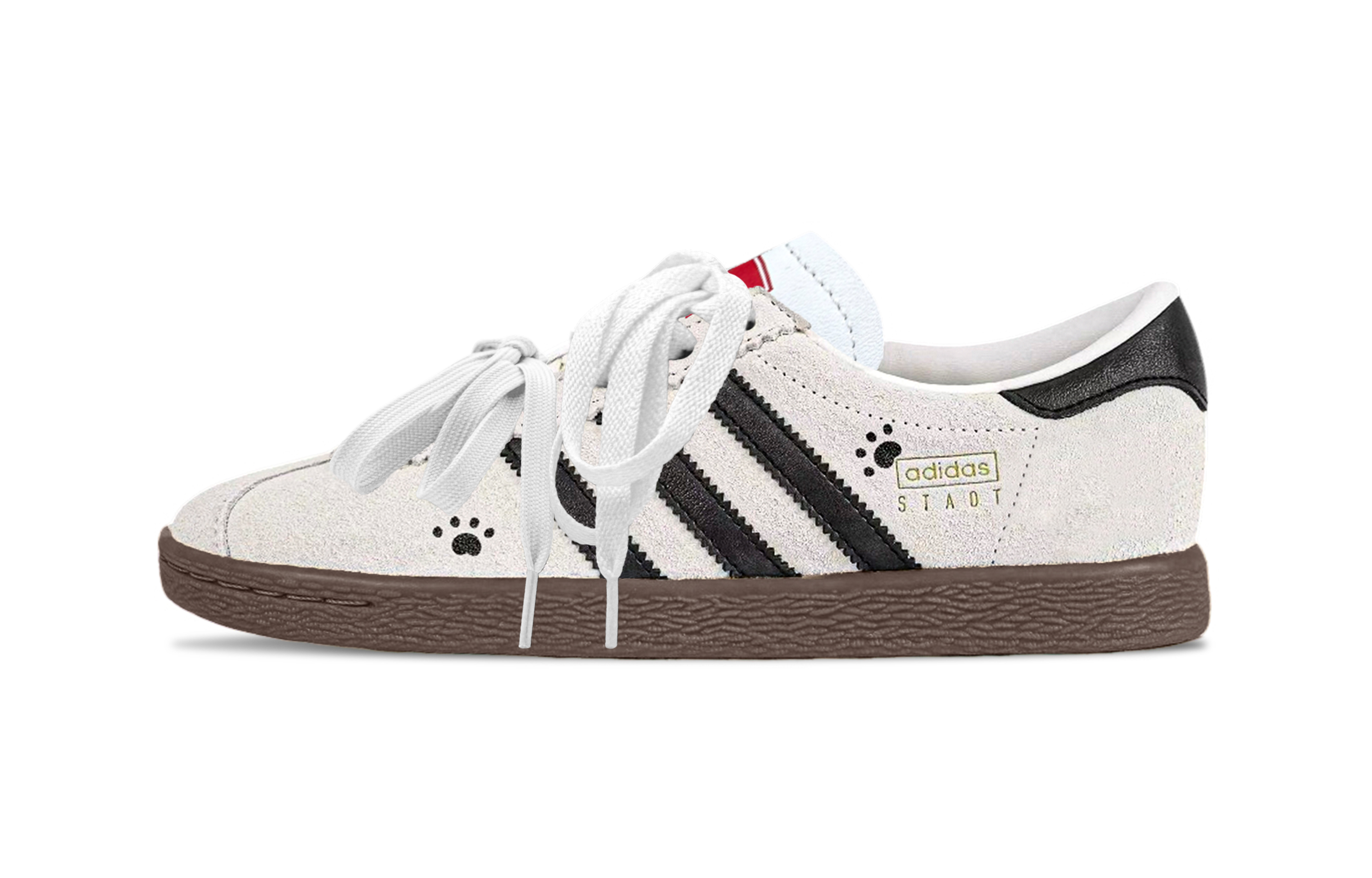 Adidas Originals Stadt National Treasure Panda Abrasion Resistant Low top German Army Trainers Unisex Ecru