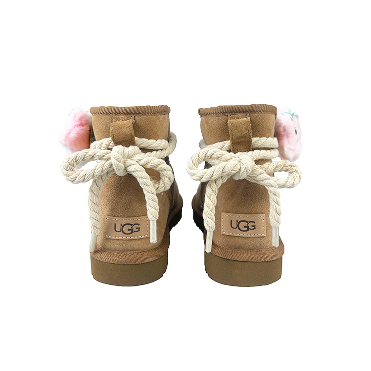 UGG CLASSIC MINI Warm And Wear-Resistant Short Snow Boots Women's Beige Chestnut