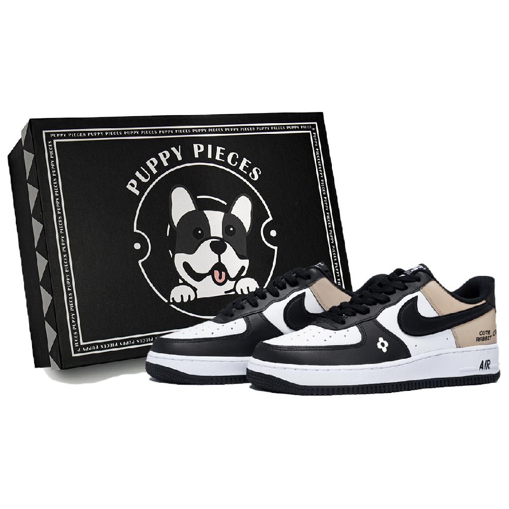 Nike Air Force 1 Puppy Fragment, Special Shoe Box Low Top Skateboard Shoes Men's White