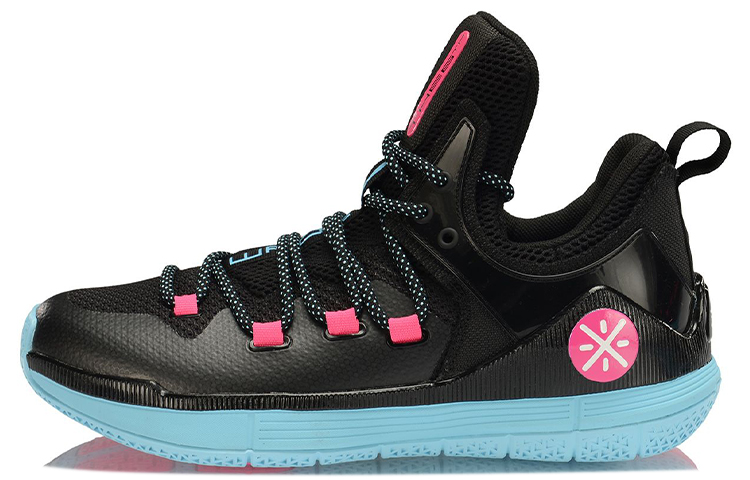 LINING The Sixth Man 2019 Basketball Shoes Men's Low top Black/Blue/Pink