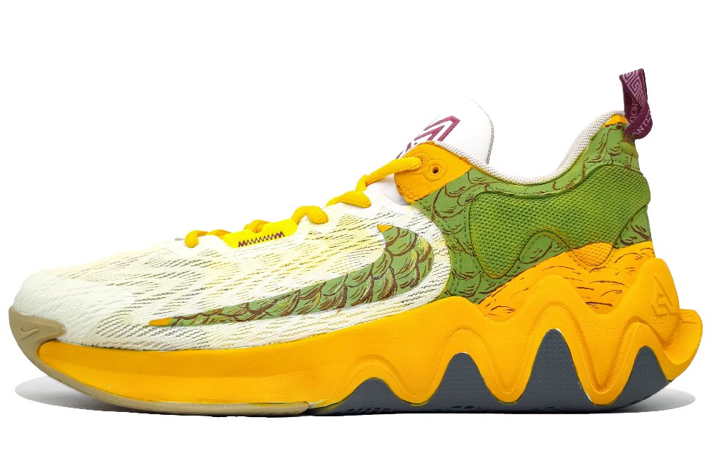 Nike Giannis Immortality 2 Anti-Slip Wear-Resistant Low-Top Basketball Shoes Unisex Pineapple Yellow