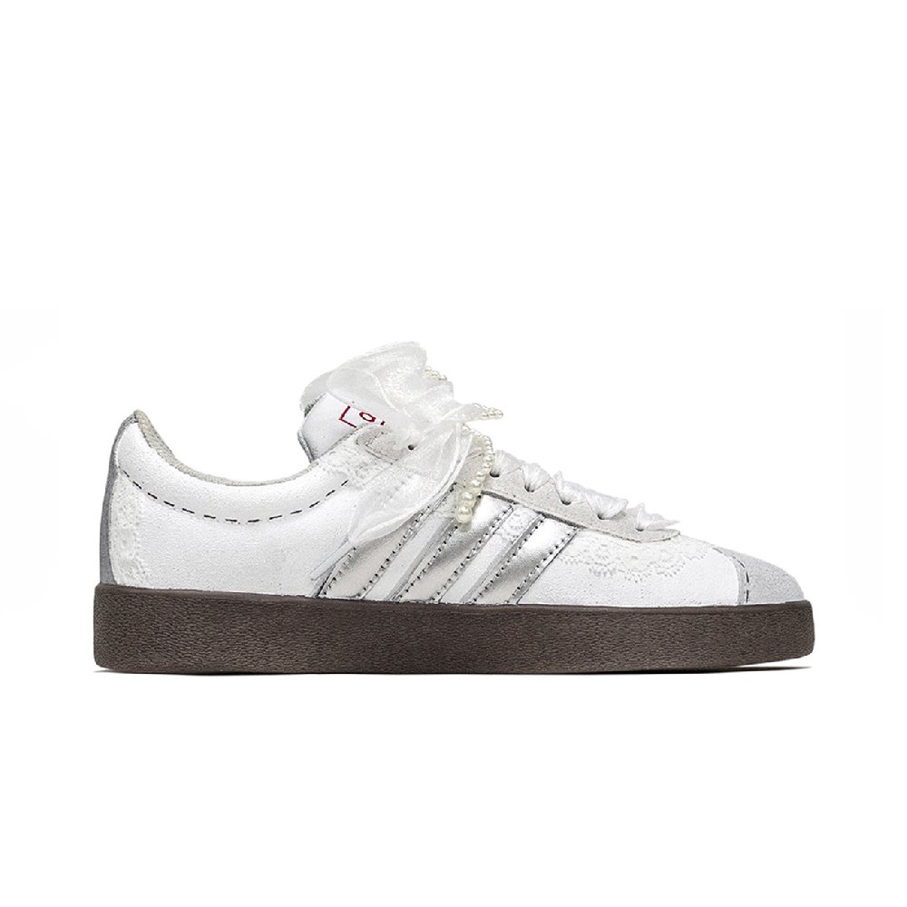 Adidas VL COURT 2.0 Low top Skateboard Shoes Unisex Silver White