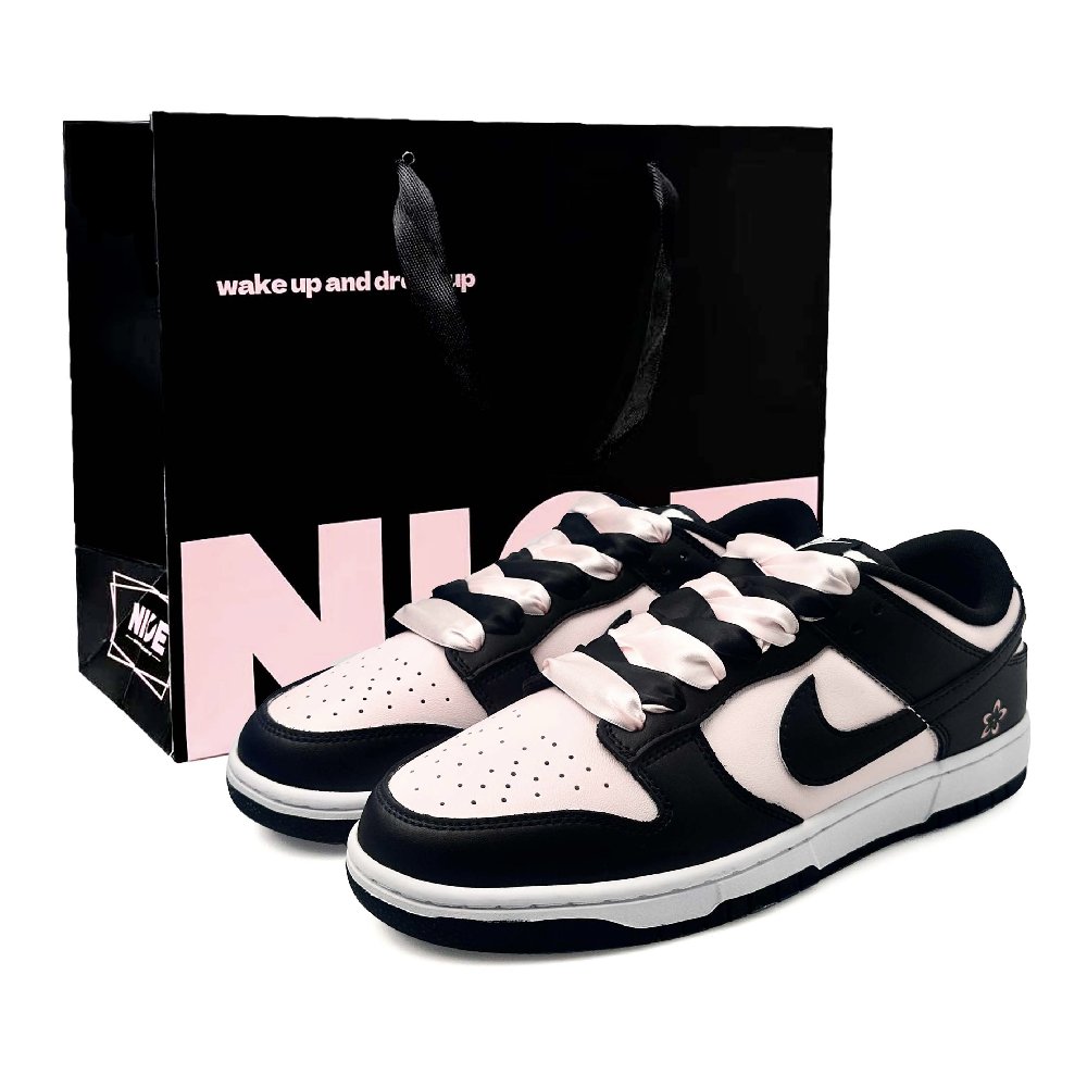 Nike Dunk Skateboard Shoes Unisex Low top Black Pink