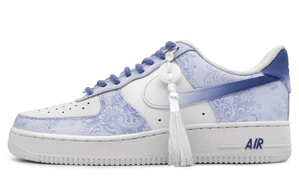 Nike Air Force 1 Anti-Slip Wear-Resistant Low-Top Skateboard Shoes GS Purple