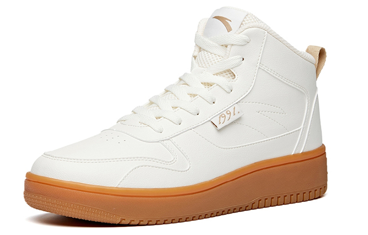Anta Life Collection Anti-Slip Wear-Resistant High-Top Skateboard Shoes Men's Ivory White купить в интернет-магазине Yoocart с быстрой доставкой по России.