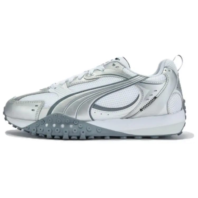 PUMA Blktop Rider Low Top Casual Shoes Unisex White Silver