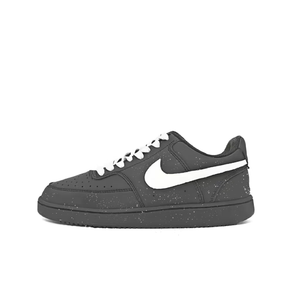 Nike Court Vision Slip-Resistant Cushioning Wear-Resistant Low-Top Skateboard Shoes Unisex Black White