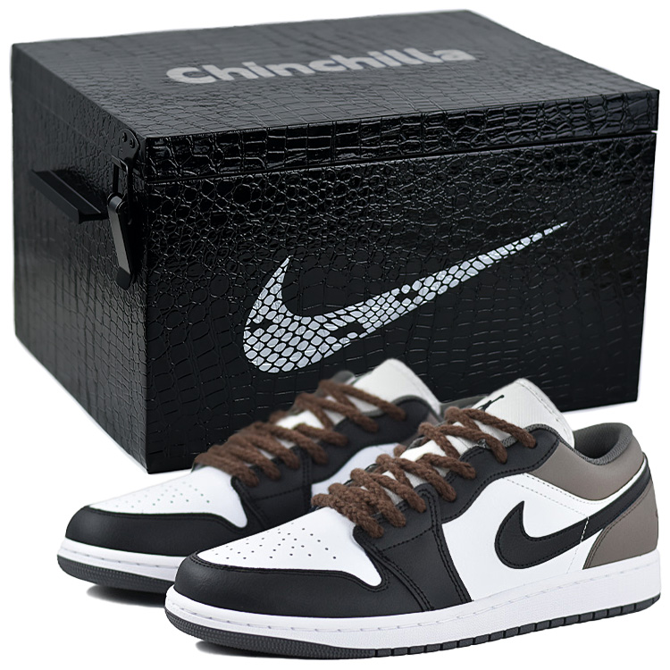 Jordan MCK Cushioning, Slip Resistant, And Abrasion Resistant Low Top Vintage Basketball Shoes Unisex Black Brown White