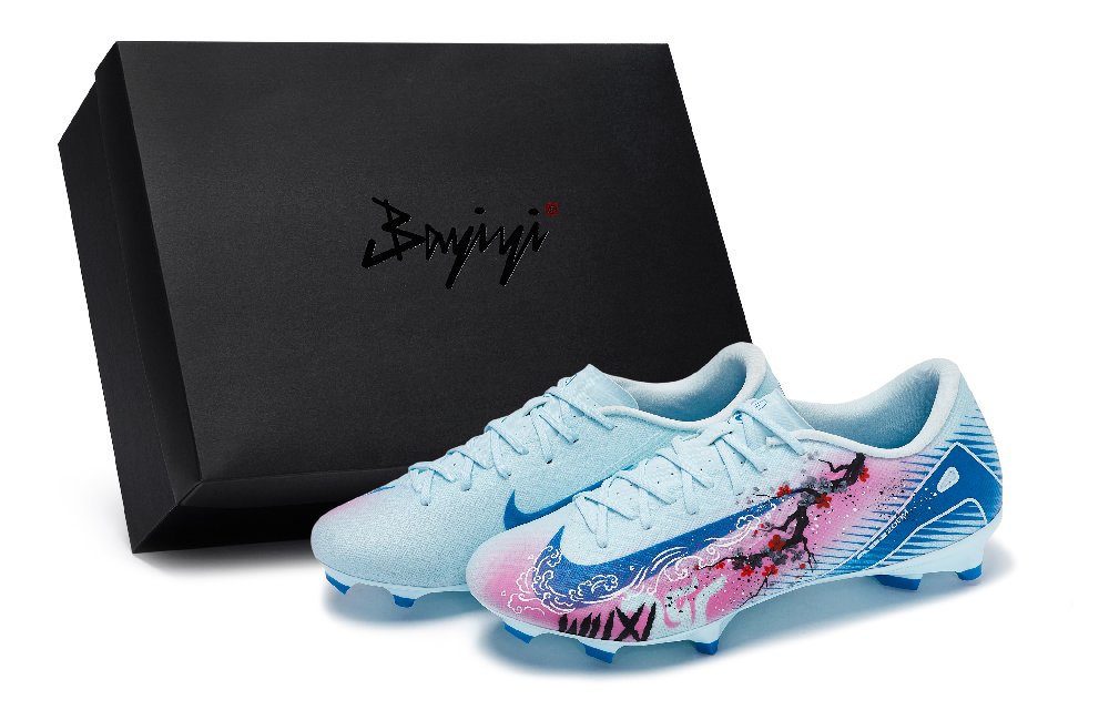 Nike Mercurial Vapor 16 Abrasion Resistant Soccer Shoes Unisex Blue Pink
