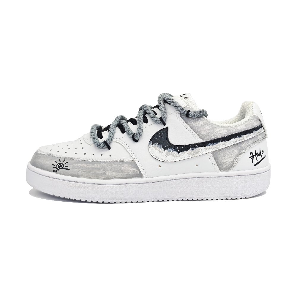 Nike Court Vision 1 Skateboard Shoes Unisex Low Top Gray