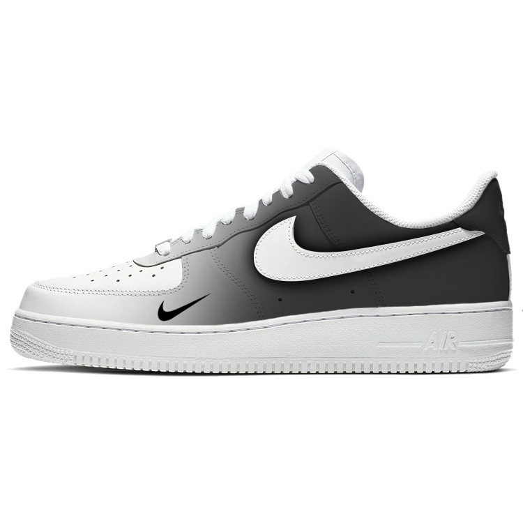 Nike Air Force 1 Slip-Resistant Low-Top Skateboard Shoes Unisex Black White