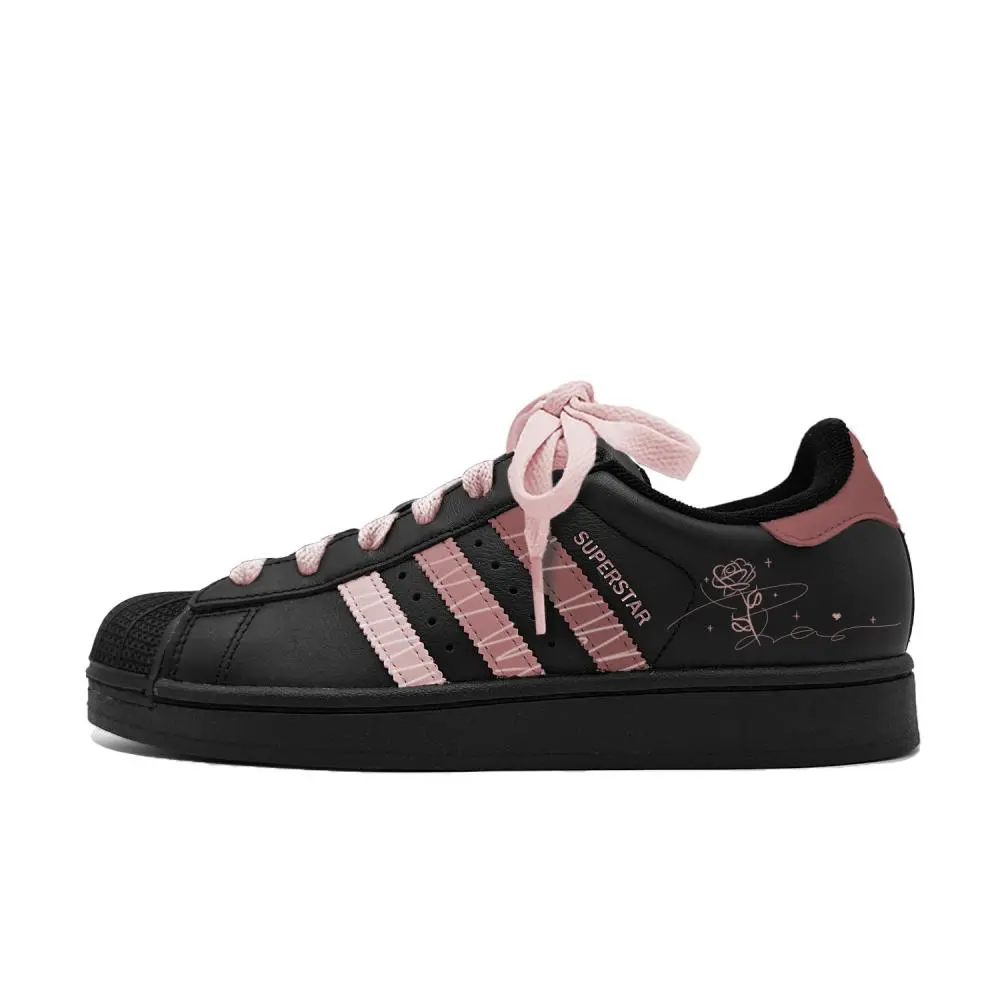 Adidas Originals Superstar 2 Cappuccino Abrasion Resistant Thermal Low top Skateboard Shoes Unisex Pink