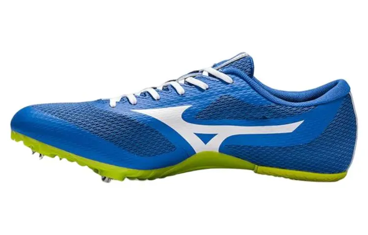 Mizuno Anti Slip Wear Resistant Low Top Sprint Running Shoes Unisex Blue Green
