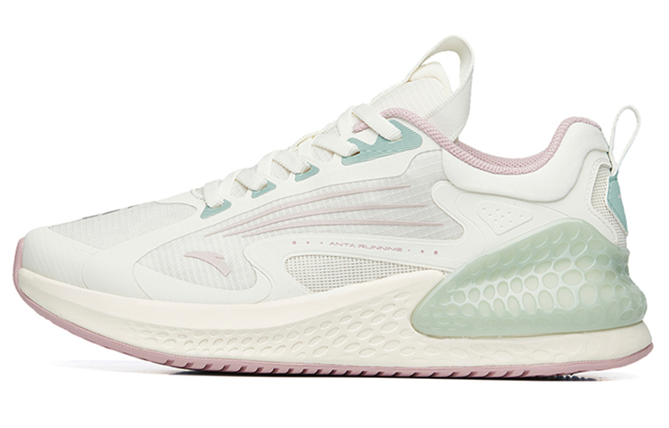 Anta C37+ Breathable Low-Top Running Shoes Women's White Gray Green