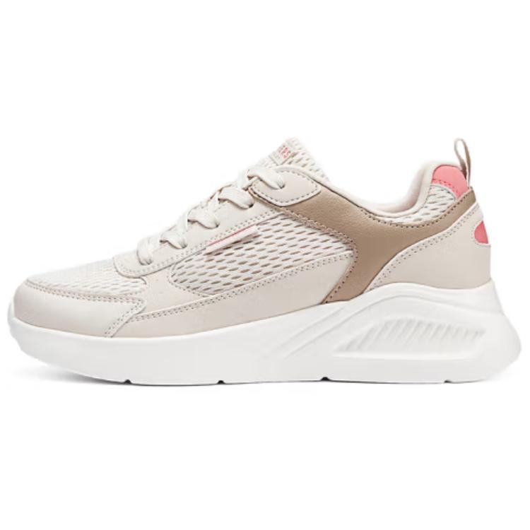 Skechers Bob's Cushioning Wear-Resistant Breathable Supportive Lightweight Rebound Low-Top Casual Shoes Women's Beige