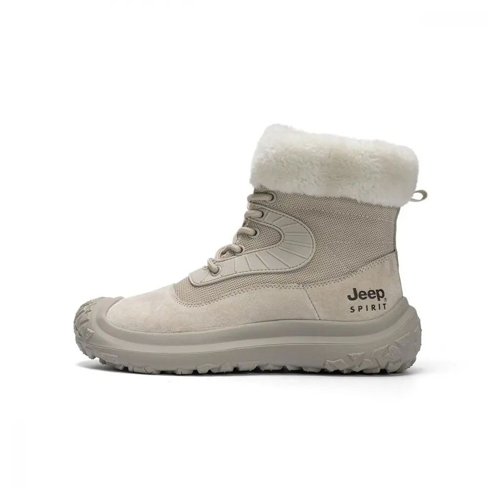 JEEP SPIRIT Warm Wear-Resistant Cushioning Crew Snow Boots Women's