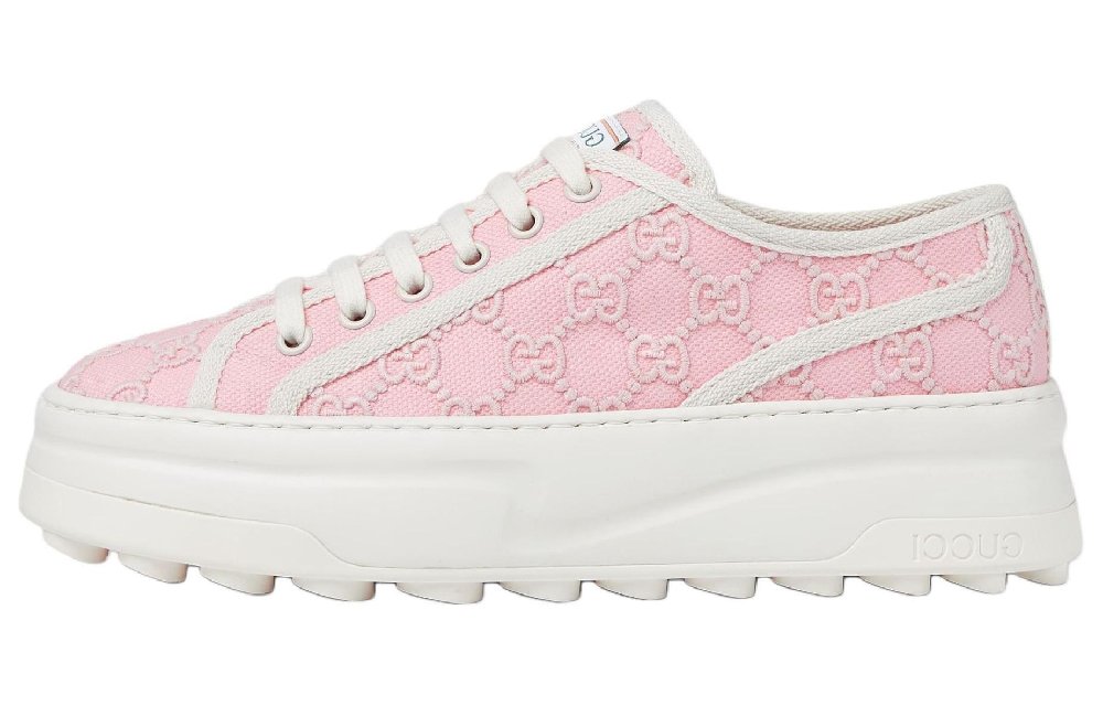 GUCCI Women's Tennis 1977 Low 'Pink Gg Embroidery' Women's