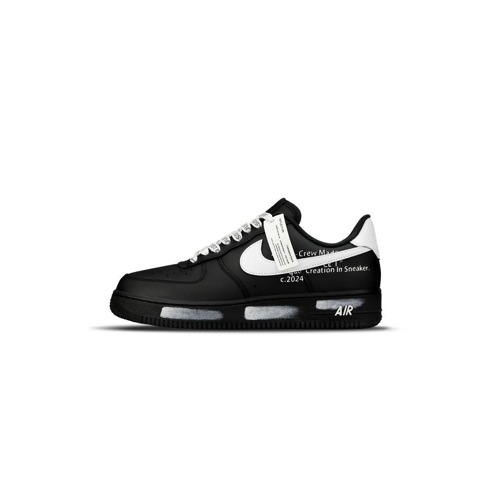 Nike Air Force 1 Anti Slip Wear Resistant Low Top Skateboard Shoes Unisex Black White