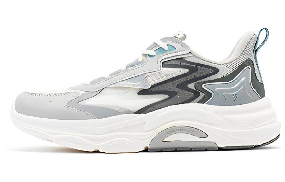 361° Spiritual Gaze SE Cushioning Anti-Slip And Wear-Resistant Low-Top Sports Casual Shoes Men's White Gray